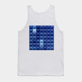 Cobalt Blue Abstract Low Polygon Background Tank Top